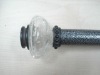 Glass curtain rod finials