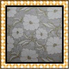 Gold Lurex Flower Mesh Fabric
