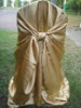 Gold satin universal chair cover