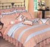 Good Quality Plain Dyed Pink Bed Sheet Set
