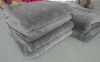 Gray 50"x60"coral fleece throw