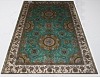 Green Persian silk carpets .pure silk rug