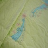 Green Pure Cutton Embroidered Stitching Quilt