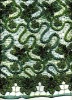 Green color embroidery design watersoluble fabric with beads for dress