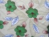Green flower printed polyester knitted fabric