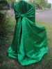 Green satin universal chair cover