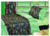 Green silk bedding set home textile