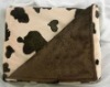 HANDMADE MINKY COW -MINKY VELVET BROWN BLANKET