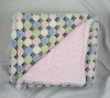 HANDMADE MINKY HOPSCOTCH LAMBIE/PINK LAMBIE BLANKET