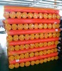 HDPE woven +LDPE laminating pe orange tarpaulin with UV