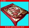 HIGH quality 100%polyester flower printed blanket