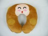 HOT SALE brown plush smile-face pillow with speaker