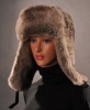 HX-203 full faux rabbit fur hat