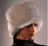 HX-211 full white fake fox fur cap