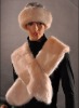 HX-601 fake mink fur cap and scarf