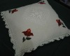 Hand Crocheted Embroidered Flower Cushion Cover, Crocheted Pillow Case