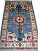 Hand Knotted Turkish Rug/Silk Rug/Persian Rug/Blue Rug