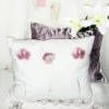 Hand embroidered cushion - three flowers