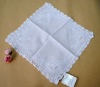 Hand embroidery and crochet ladies Cotton Handkerchief