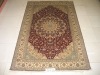 Hand knitted Medallion Turkish knots carpet 5X8foot high quality low price handknotted persian silk rug