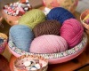 Hand knitting worsted wool yarn