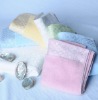 Hand towels with ice silk embroidered block
