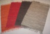 Hand woven leather rugs with fringes