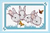 Handmade Cute Rabbits cross stitch