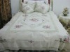 Handmade ribbon Embroidery bedspread set/pillowcase/cushio cover
