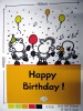 Happy birthday printed fleece fabric