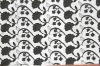 High quality black rayon fabric with tulle ground