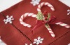 Holiday linens with hand ladder hemstitch