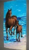 Horse image Velvet printed beach towel/promotional towel