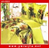 Hot 4pcs 100% polyester queen size printing emulation silk  bedding sets