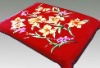 Hot Sell and New Flower Raschel Polyester Blanket