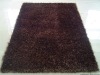 Hot! dark brown modern design hand tufted polyester shag rugs and carpet