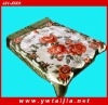 Hot sale 100% polyester soft flower printed blanket