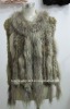 Hot sale Rabbit fur knited vest