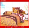 Hot sale colorful leaves printing queen size bed sheet set