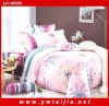 Hot sale pink printed 100% cotton comfort 4pcs bedding sets