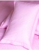 Hotel 100% cotton sateen/satin stripe pillowcase