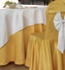 Hotel chair cover with bow