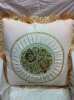 Housewares painting embroidered cushion / pillow cover,suede fabric