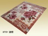 IN CHINA Oily Brown High quality World class Design Mink Bedding flower 100% polyester printed blanket