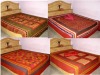 Indian Bed cover bohemain embroidered tribal handmade Mirror work bedspreads