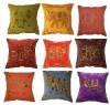 Indian Handicrated handmade cushion cover india  Indian Handmade Bohemian Embroidered Mirror work Cushion covers