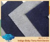 Indigo Baby Terry Stretch Denim Fabric, 100% Cotton Fabric