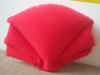 Inflatable flocked bath pillow with plastic sucking disc  inflatable pvc bath pillow