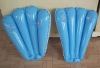 Inflatable flocked bath pillow with plastic sucking disc  inflatable pvc bath pillow