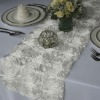 Ivory Satin Rosette Table Runner/Wedding Table Runner/Table Runner Decoration